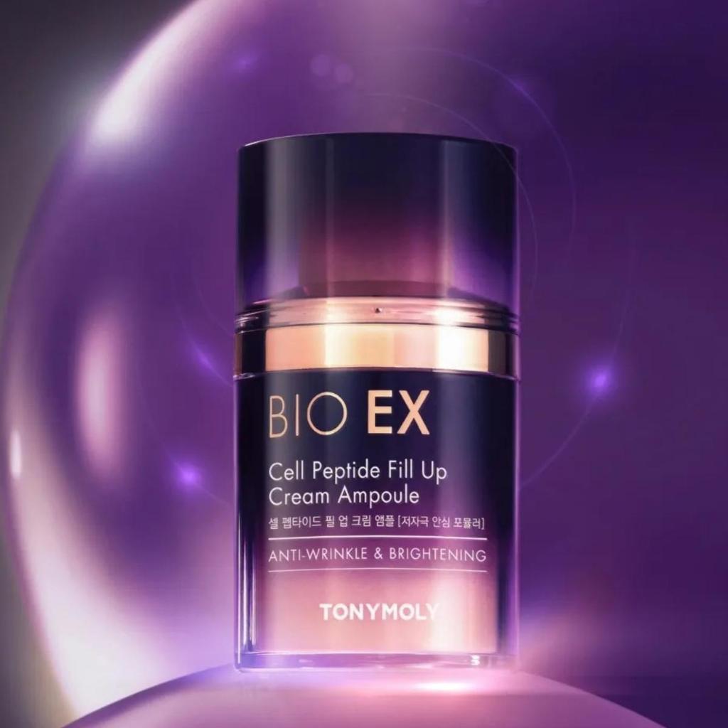 Tonymoly Bio EX Cell Peptide Fill Up Cream Ampoule Deep Nourishing Firming Skincare 50ml + 30ml Refill