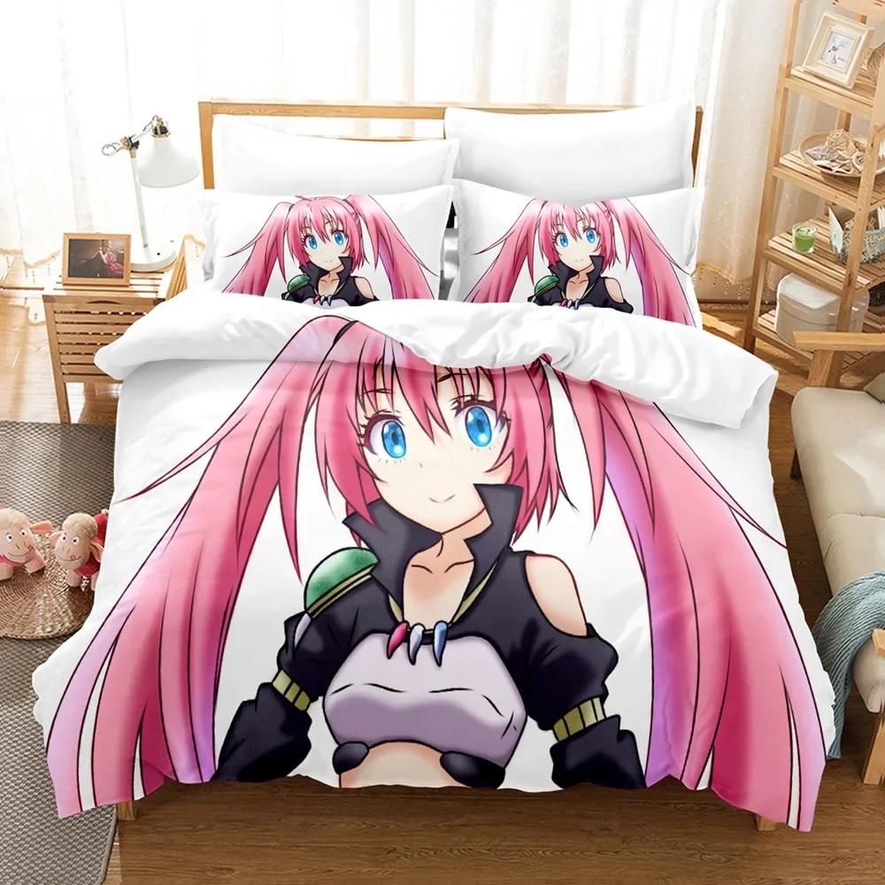 Anime That Time I Got Reincarnated As A Slime Rimuru Comfortable Duvet Quilt Cover Pillowcase Bedding Set Children Home Textile