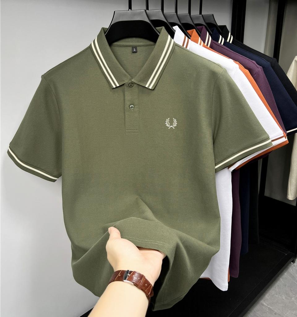 Luxury Brand 100% Cotton Short Sleeve Men's Polo Shirt Summer High-end Fashion Classic Embroidery Business Casual Golf T-shirt