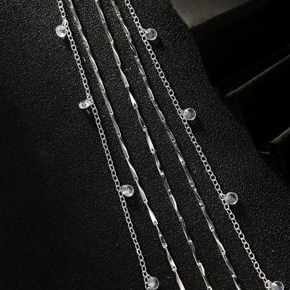 Bohemian Bride Rhinestone Forehead Chain - Light Luxury Hair Accessories for Women