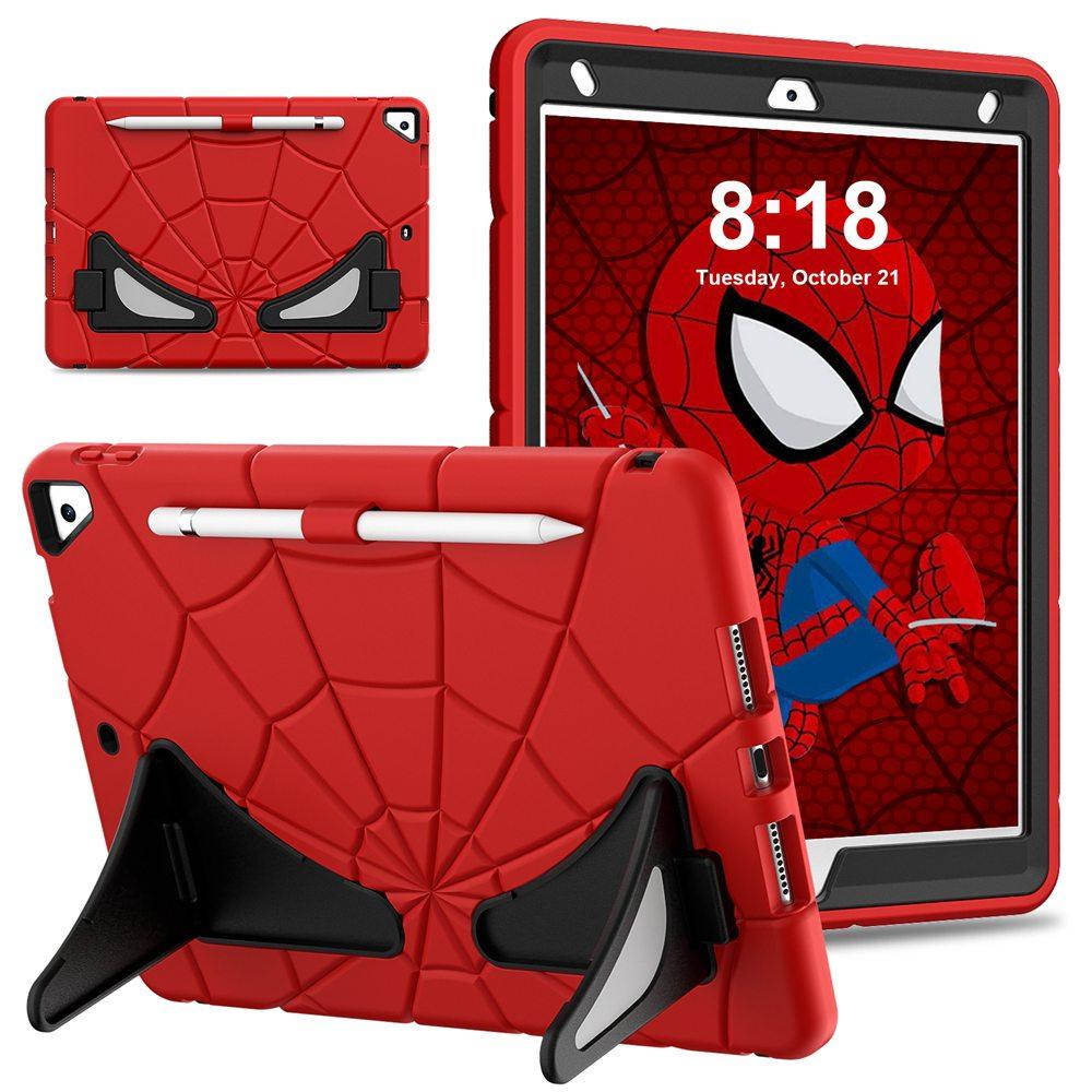 For Ipad 9th Gen 10.2 Inch A2602 A2603 A2604 Case Kids Tablet Cover Silicone +PC for iPad 8th/7th Gen A2270 A2200 A2197 Spider