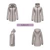 2023 Water-Repellent Cotton Parka with Detachable Hood and Long Sleeves - Warm Autumn/Winter Jacket for Women