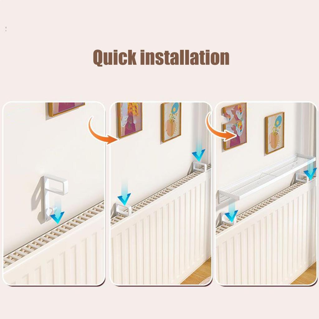 Radiator Cover Shelf Iron Topper Rack Heat-resistant Radiator Top Cover For Hotel Dorm Apartment Bedroom Living Room Bathroom