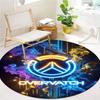 Overwatch Round Area Rug,Carpet Rug for Living Room Bedroom Sofa Playroom Decor,Non-slip Floor Mat