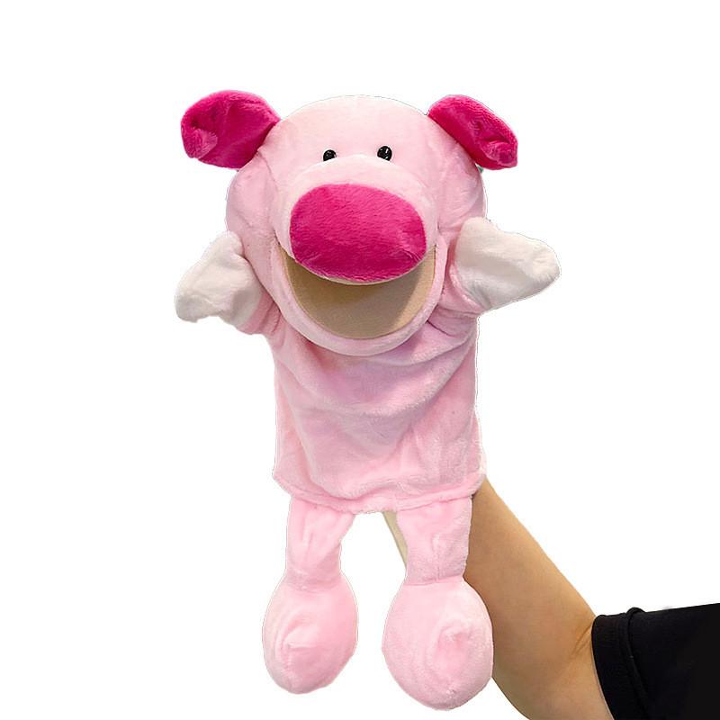 Pigs Cows Ducks Frogs Mouth Opening Ventriloquis Puppet Toys Hand Plush Kid Gift