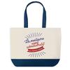 Tote bag - PLANETEE - Agent Administratif Meilleure du Monde - Bleu - Coton - 40 x 45 cm