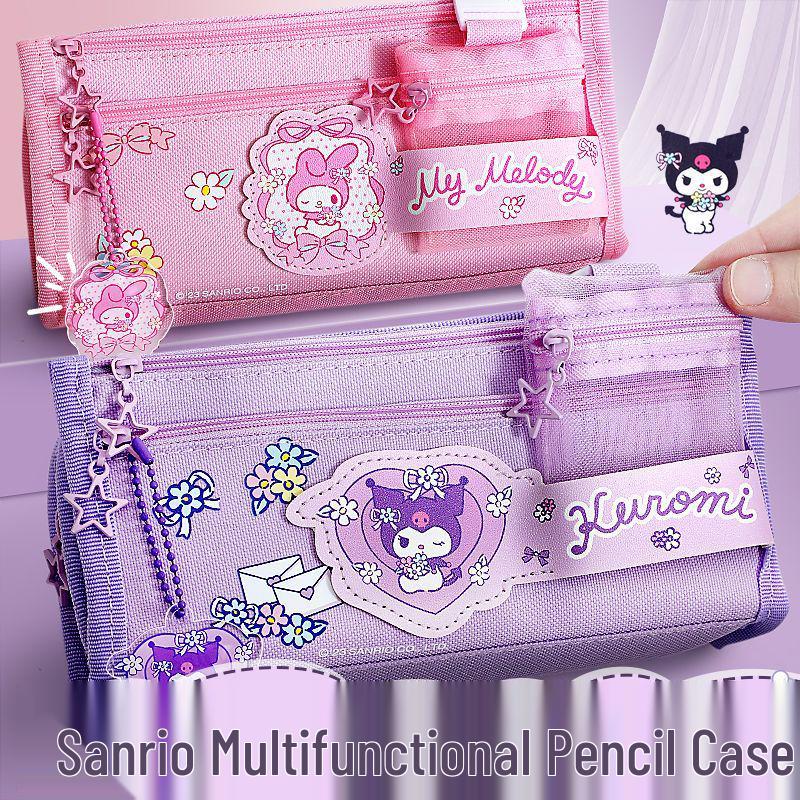Authentic Kuromi Pencil Case - Large Capacity for Elementary & Middle School Girls