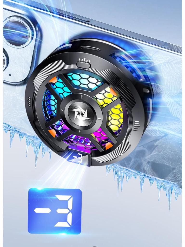 SL18 Magnetic Cooling Fan with Digital Display for iPhone and Android Phones