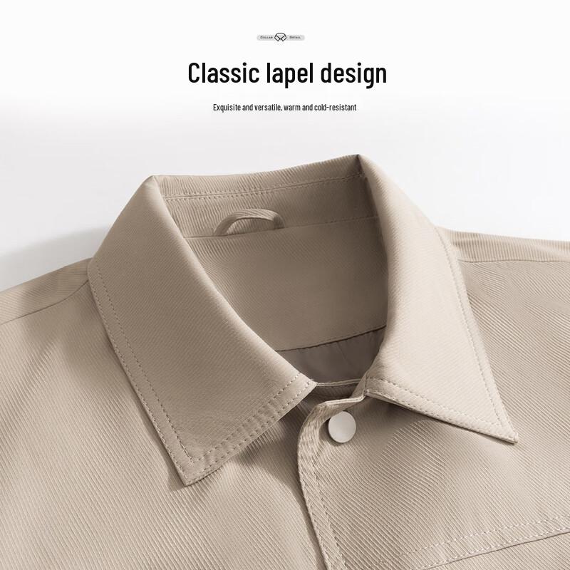 Hodo Men's Subtle Texture Workwear Lapel Jacket