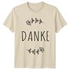 Danke Unisexs TShirt Floral Minimalist Gratitude Mothers Day Gift For Her