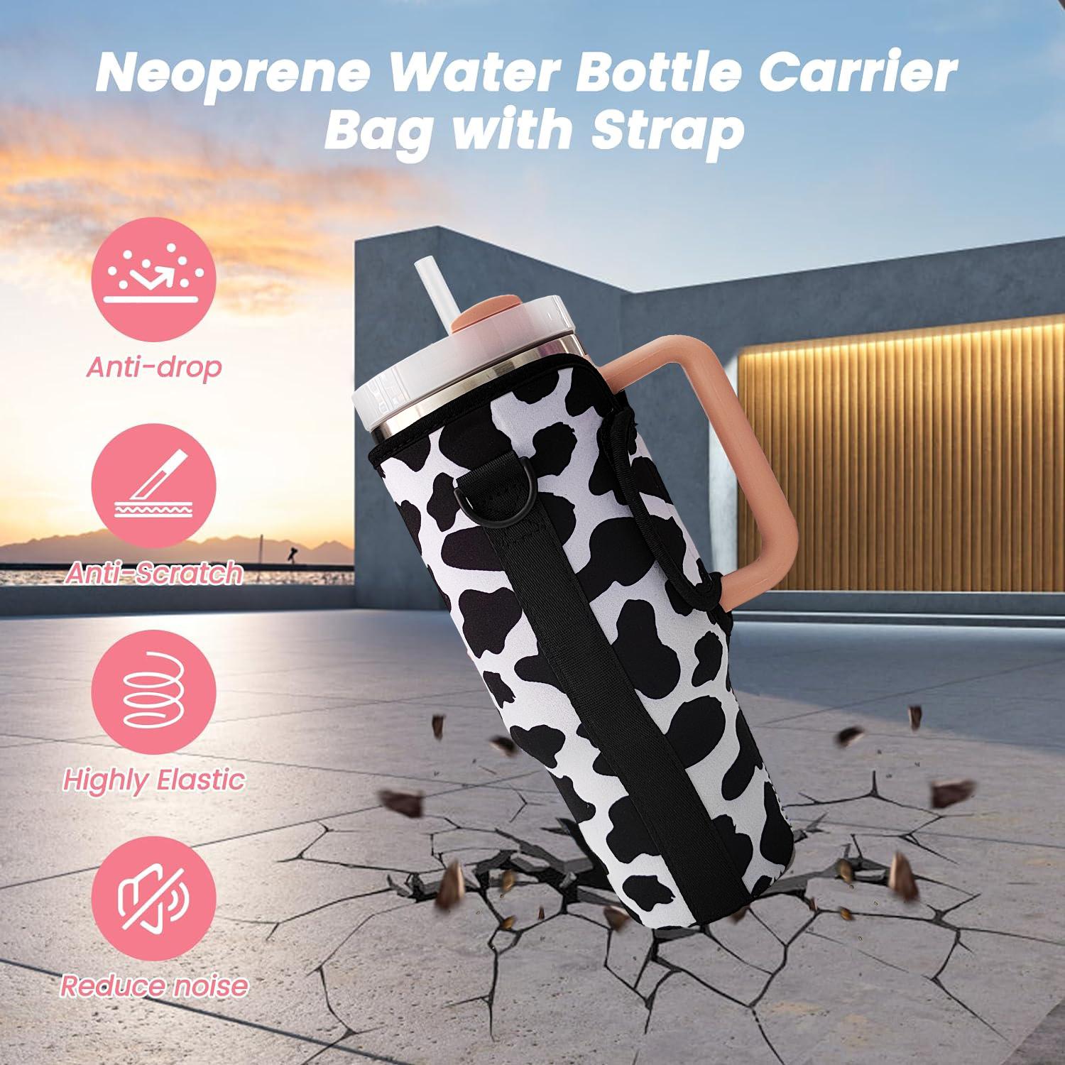 

Water bottle carrying bag compatible with Stanley 30/40 ounce drum with handle, equipped with adjustable shoulder straps 40oz червоний