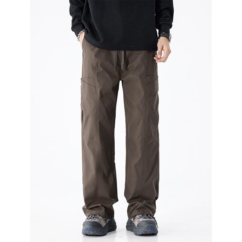 | American trendy brand loose mopping paratrooper pants men's trend versatile wide-leg casual straight overalls men