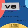 3D Premium ABS V6 Car Fender Trunk Rear Bonnet Decal Emblem Badge Sticker For MK4 MK5 MK6
