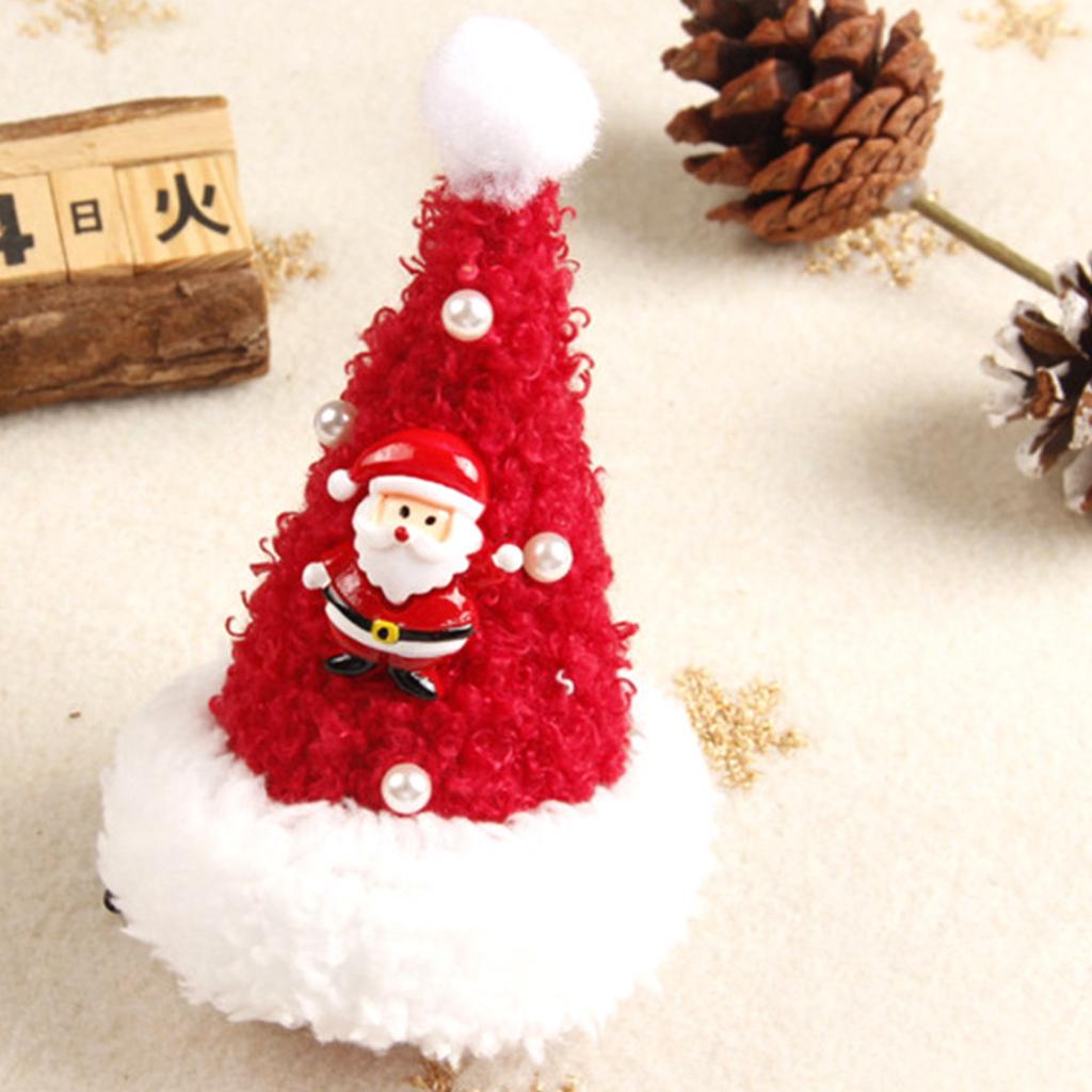 Girl Hair Clip Cartoon Santa Xmas Tree Shape Hairpin Metal Festival HairSupplies