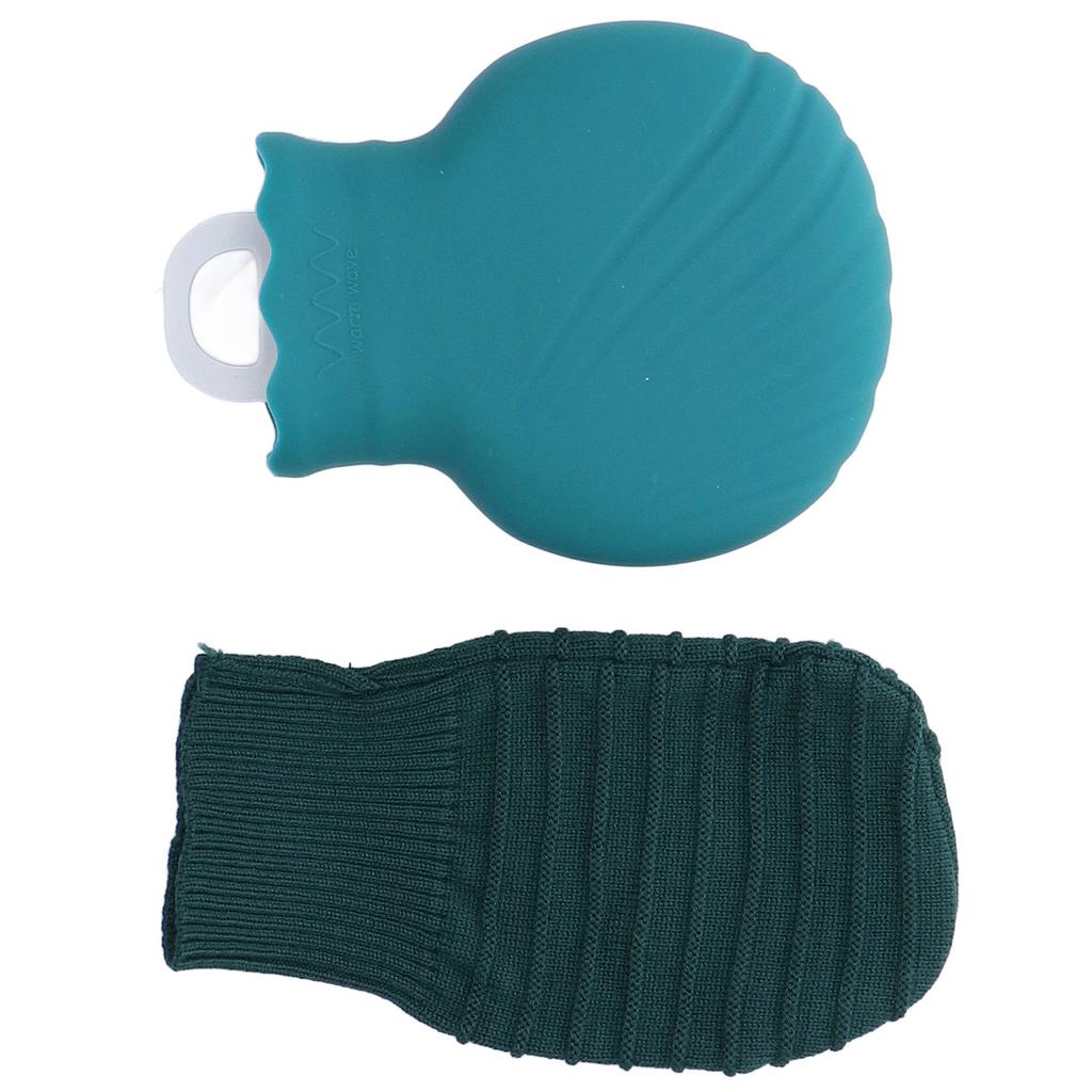 Hot Water Bottle Bag Explosionproof Silicone Hot Water Bottle with Knit Cover for Family Life 245ml