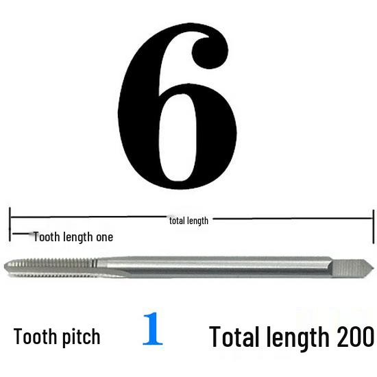 Extended Shank Fine Thread Tap for Hand and Machine Use, Non-standard Sizes M4-M24