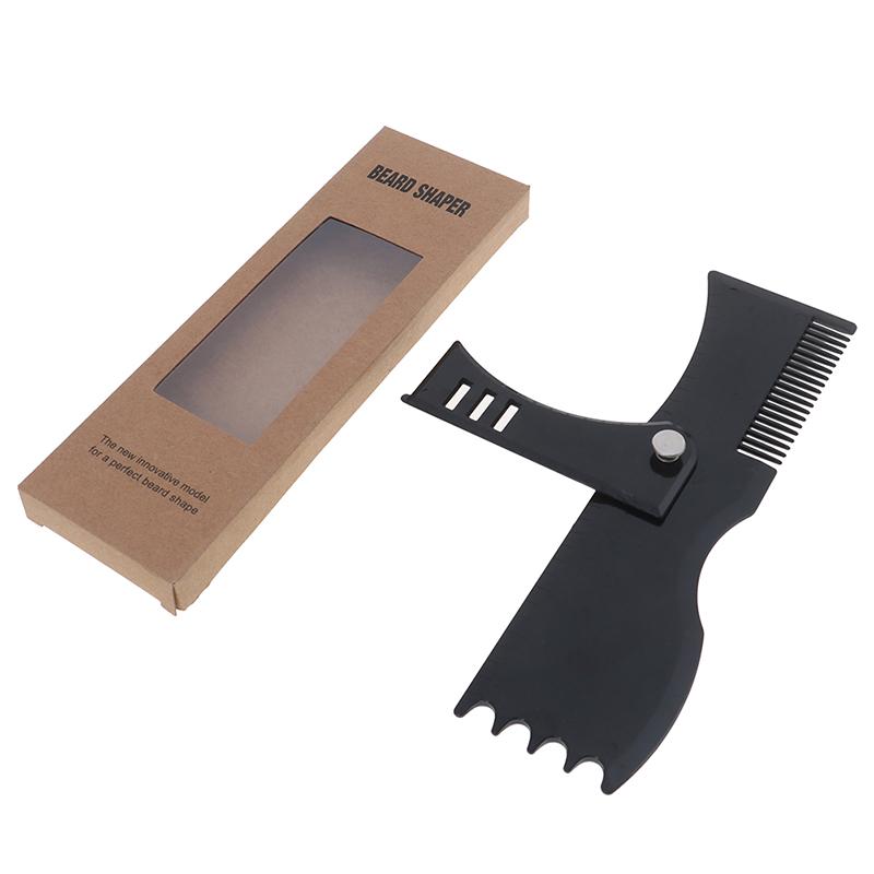 Buy Black Beard Shaping Tool Trimming Shaper Template Comb Men'S Beards ...