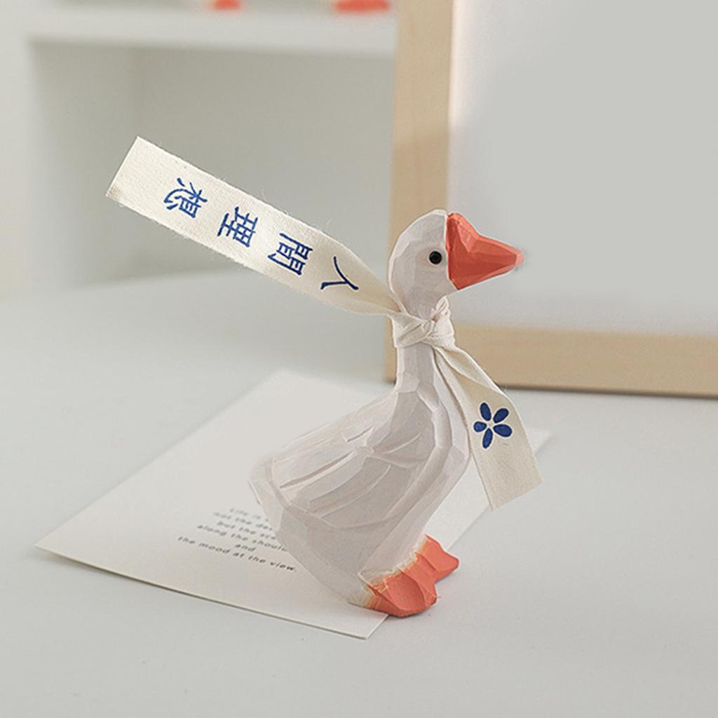 Weiße Entenornamente Gips Lebensechte Entenfigur Dekoration für Zuhause Shooting-Requisiten