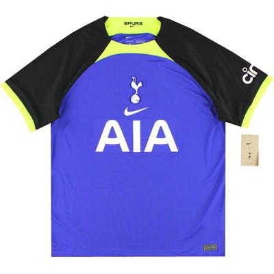 Tottenham Hotspur Letter Logo Print Spliced Crew Neck Pullover Short Sleeve Football Shirt Men Tops Lapis-Blue DM1837-431