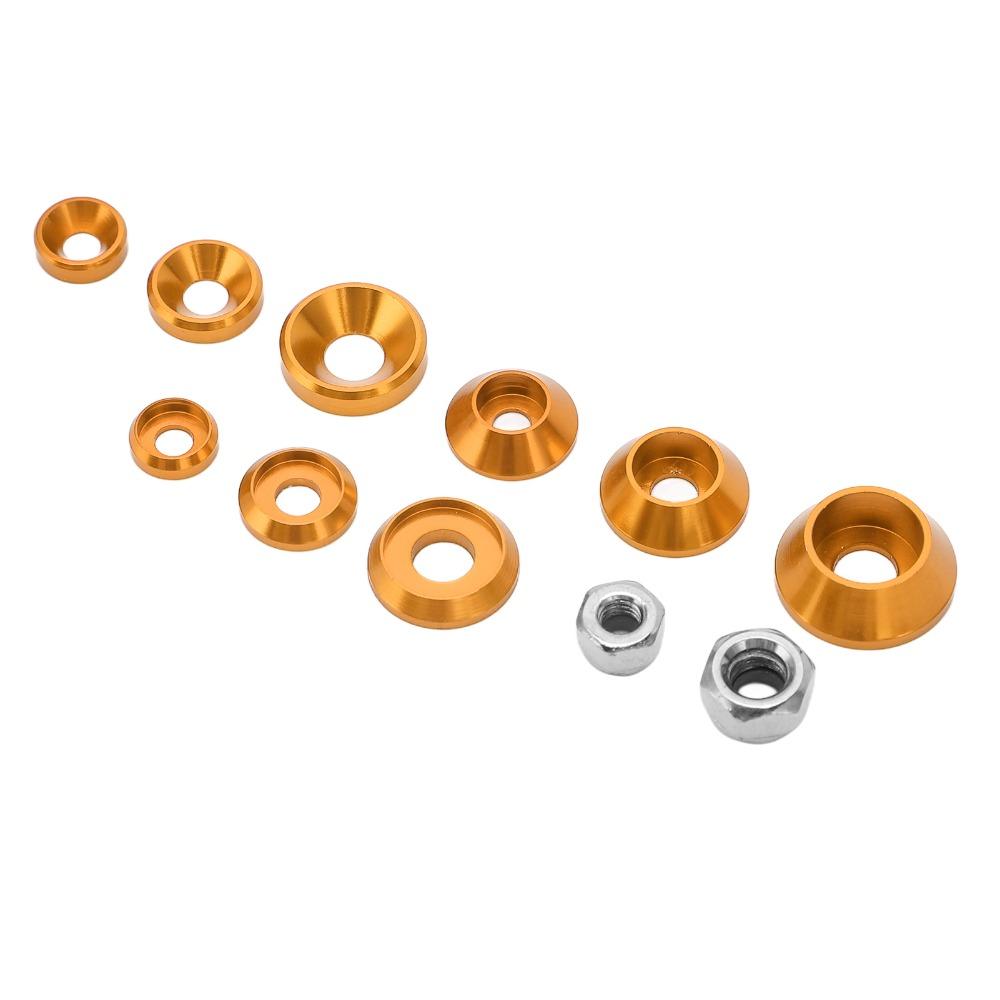 1/10 1/8 Scale RC Screw Washer Kit Aluminum Alloy Flat Washer Set Round Head Gasket  For RC Cars