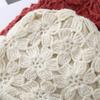 Häkelblumen-Damenmütze Gestrickte Damenmütze Multifunktionale Tragbare Kopfdekorationen für Drinnen, Draußen, Reisen, Camping