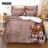 Tiger Digital Printing Bedding Set, Duvet Cover, 3D Bedding, Linen, Queen Size, Fashion Design