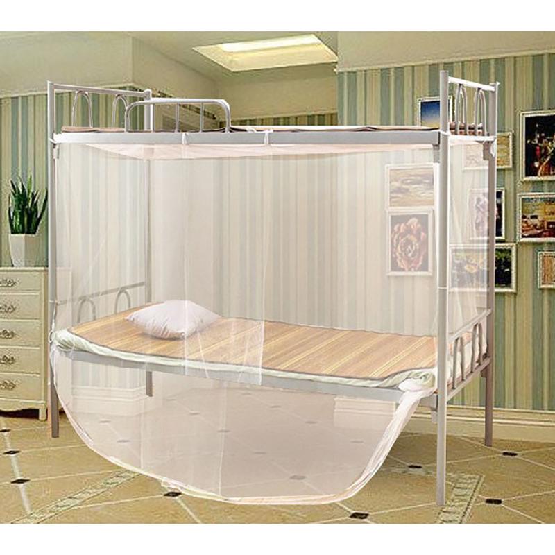 

Summer Student Dormitory Bunk Single Bed Breathable Mosquito Nets,1.8 * 1.95 * 1.65m White