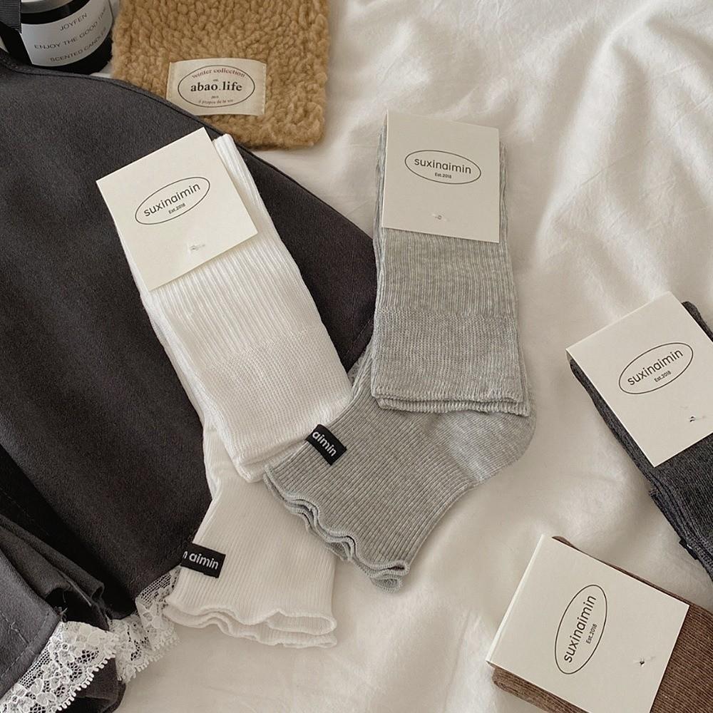 1 Paio Scaldamuscoli Traspiranti Copripiedi Sottili a Maglia Calzini da Ginocchio Carini Stile Lolita