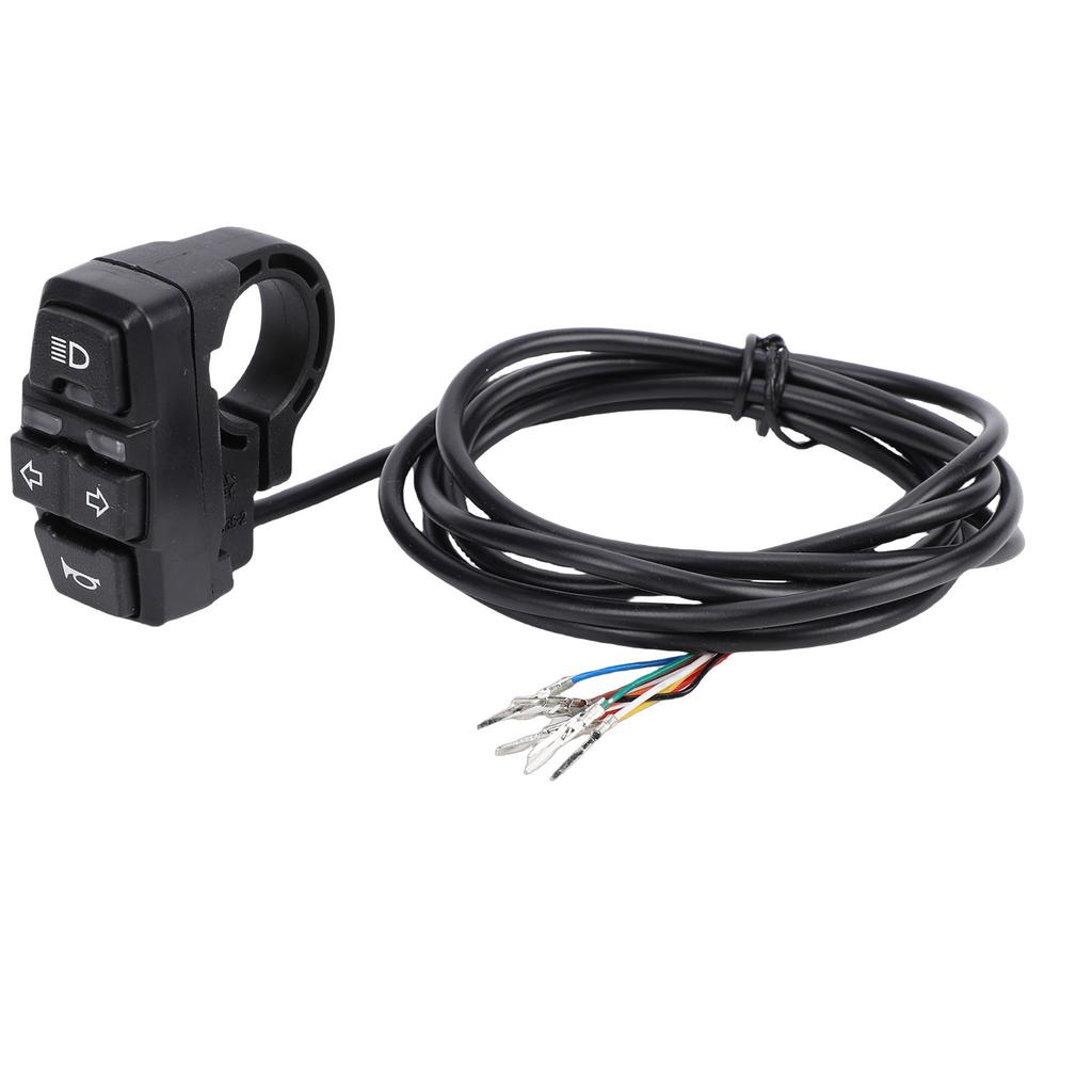 Headlight Turn Signal Horn Scooter Handlebar Control for Electric Bike Motorcycles ABS IP65 22mm Handlebar Size 1.5m Cable Le