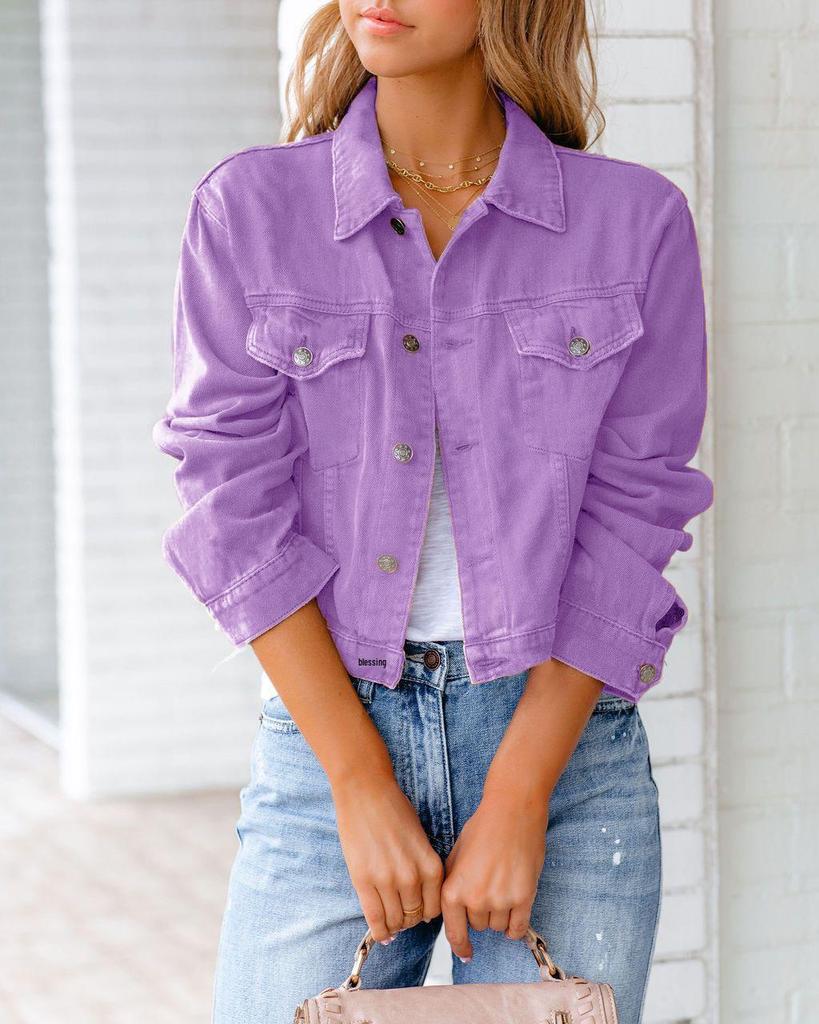 2026 Spring/Summer Women's Long-Sleeve Denim Jacket