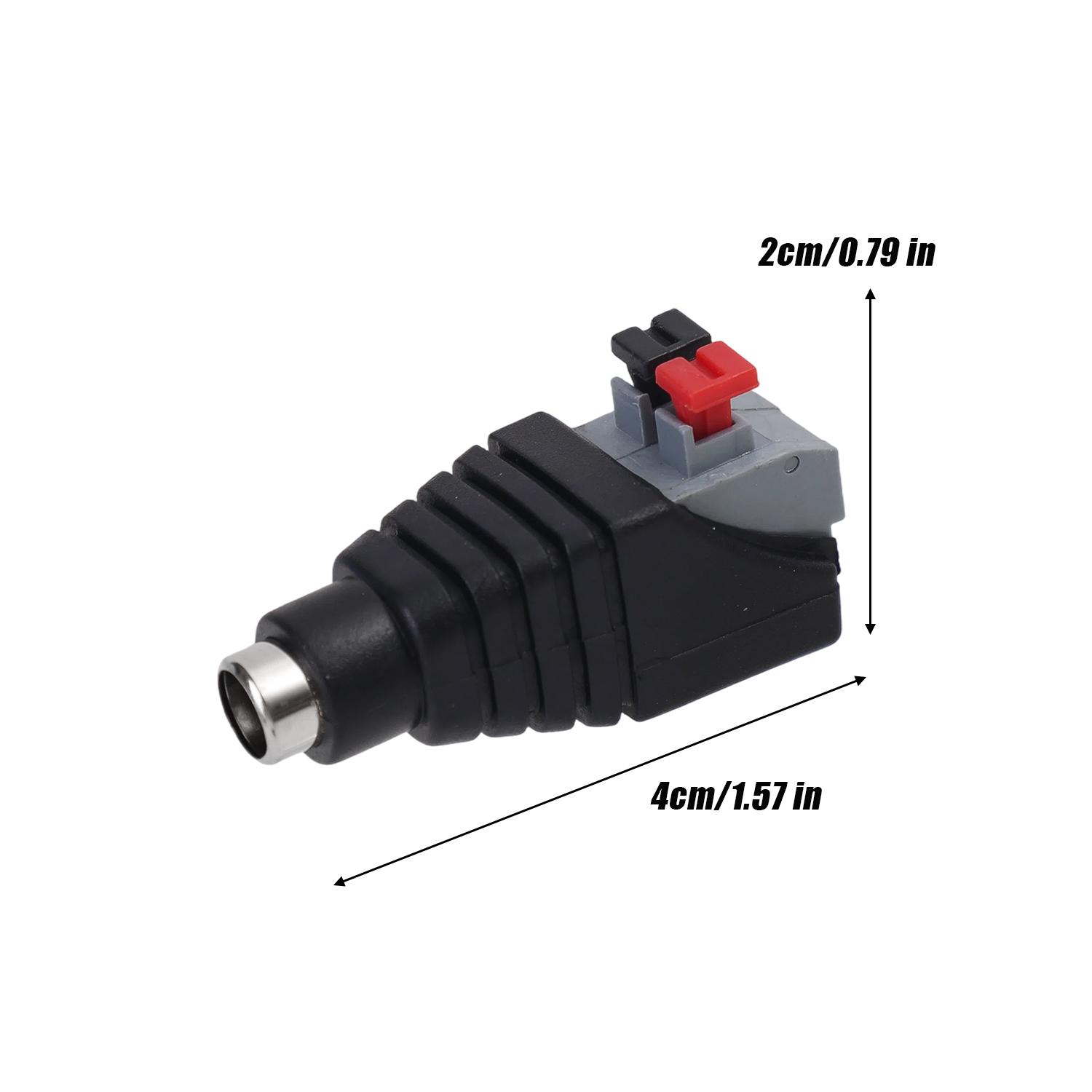 

1/20pc Solder-free Press-fit DC Power Connector Security Camera Led Strip Male Female Adapter Socket Power Plug Cable Connectors 1pc