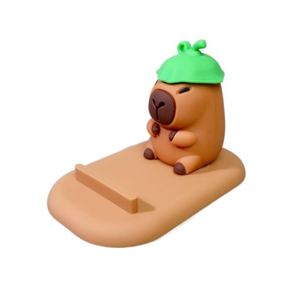 PVC Doll Capybara Phone Holder Figure Model Capybara Cell Phone Bracket Small Gifts