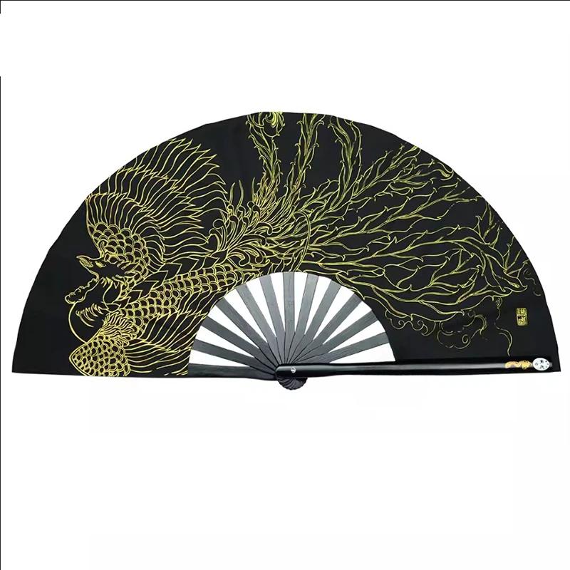 

1pc Tai Chi Fan 34cm Bamboo Chinese Kung Fu Fans High Quality Martial Arts Fan Dance Performance Props Bamboo Fan Bone