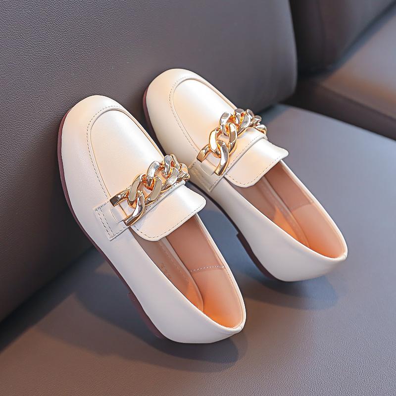 Girls' Leather Princess shoes2026Soft-soled Non-slip Children's Loafers for Older Kids, Suitable for All Seasons, Ballet Shoes