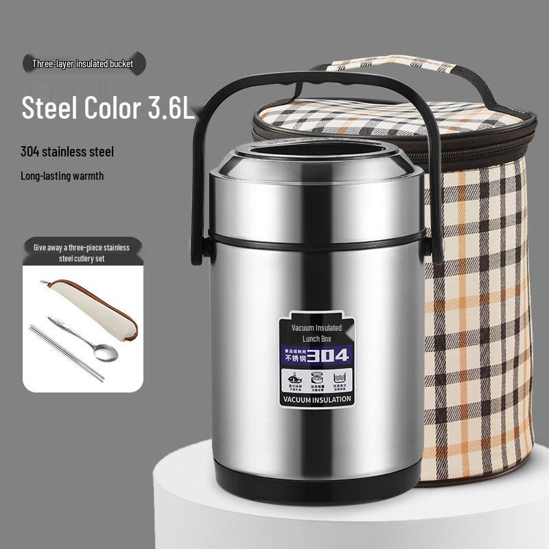 High-Value Insulated Lunch Box: Stylish & Durable 304 Stainless Steel, Ideal for Workers, Students, and Home Use