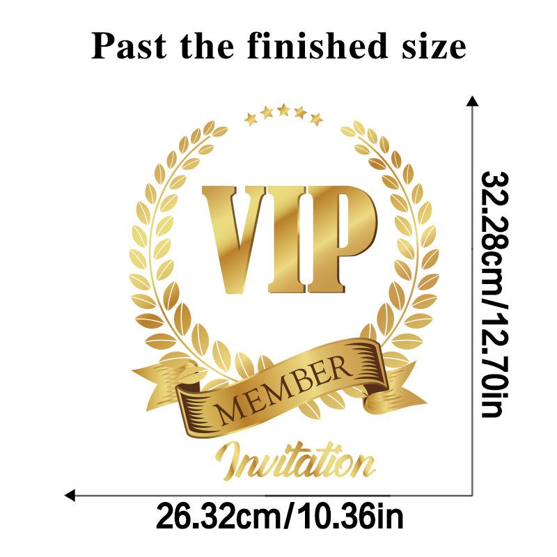 Gold VIP Aufkleber Nordic Kreative Vinyl Aufkleber für Schlafzimmer Badezimmer Dekorative Holztür Aufkleber