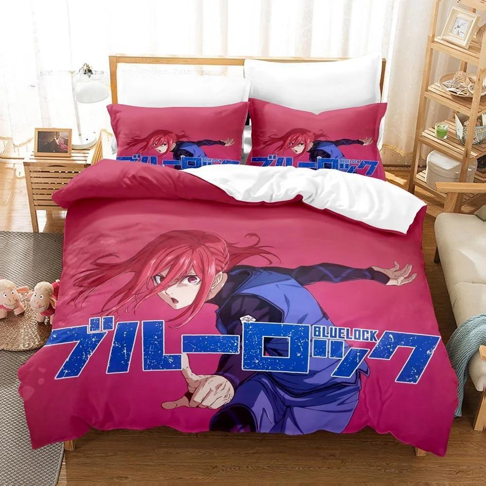 Móda 3D Tisk Anime Prostěradlo Bluelock Ložní Set Jednolůžko Twin Plný Queen King Size Postelový Set Dospělý Dítě Ložnice Přikrývka Sety