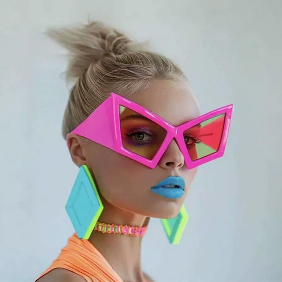 Oversized Frame Cat Eye Women's Sunglasses Personalized Trendy Hip-Hop Beach Accessories Bohemian Style Party Glasses