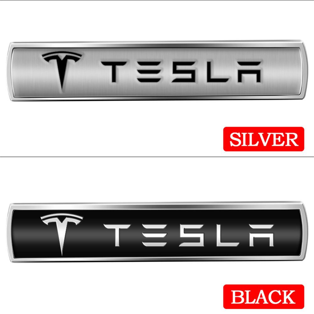 1pcs Metal Emblem Car Body Side Rear Trunk Fender Stickers Decoration For Tesla Model 3 Model S Model X Coil Mod WYE Roadster