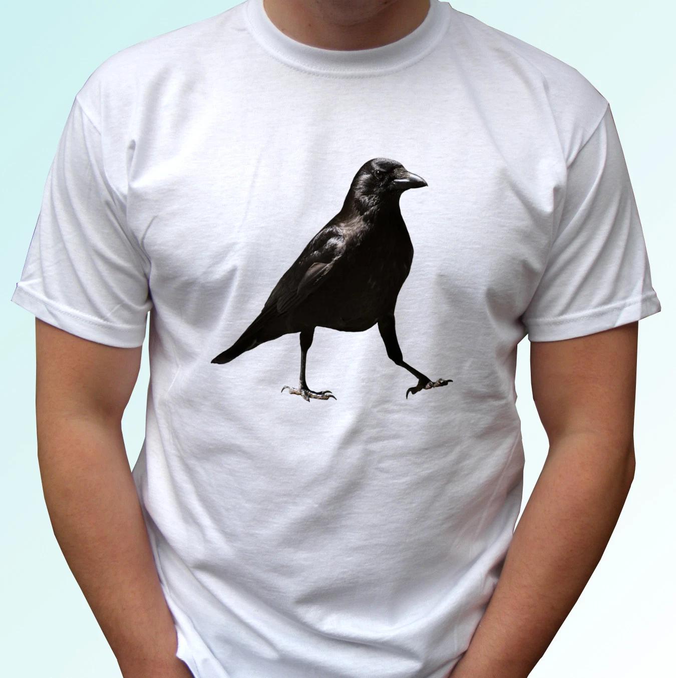 Raven white kids boys T-Shirt animal bird tee crow top design - s s kids baby 120