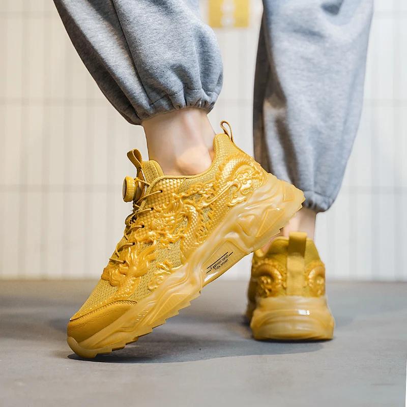 Neu Das Jahr des Loong Vielseitige Outdoor-Freizeitsportschuhe Luftpolster Outdoor Herren Casual Herrenschiefer Schuhe Größe 39-44