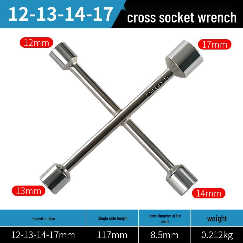 Cross Socket Wrench Set for Car Tire Removal and Repair
