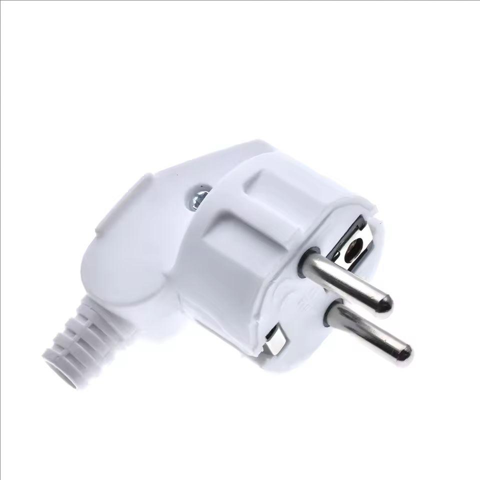 250V 16A Assembly EU Schuko Plug Rewireable Male Connector 4.8mm Pin for Power Cord