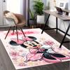 Office Carpet, Desk Mat, Gift for Home Decor, Minnie Mouse Floral Rug, Cute Cartoon Floor Covering, Soft and Warm Mat for Room, Deco