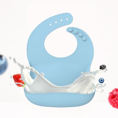 Bavaglino in Silicone per Bambini Impermeabile Resistente alle Macchie Regolabile Bavaglino per Pappa Morbido Portatile Bavaglino per Bambini da 6 Mesi a 4 Anni