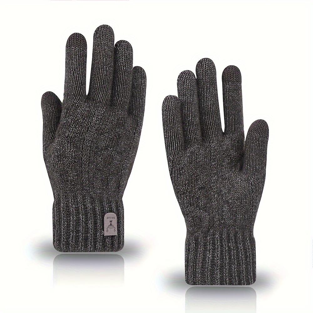 Verdickende Warme Touchscreen Winterhandschuhe für Männer und Frauen, Outdoor, Radfahren, Fahren, Sport, Kälteschutz, Gestrickte Wollhandschuhe, Unisex