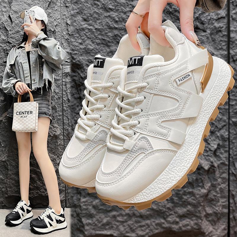 ins Korean version of the new Forrest Gump shoes women's 2025 spring and autumn student sports running shoes casual thick-soled heightening dad shoes