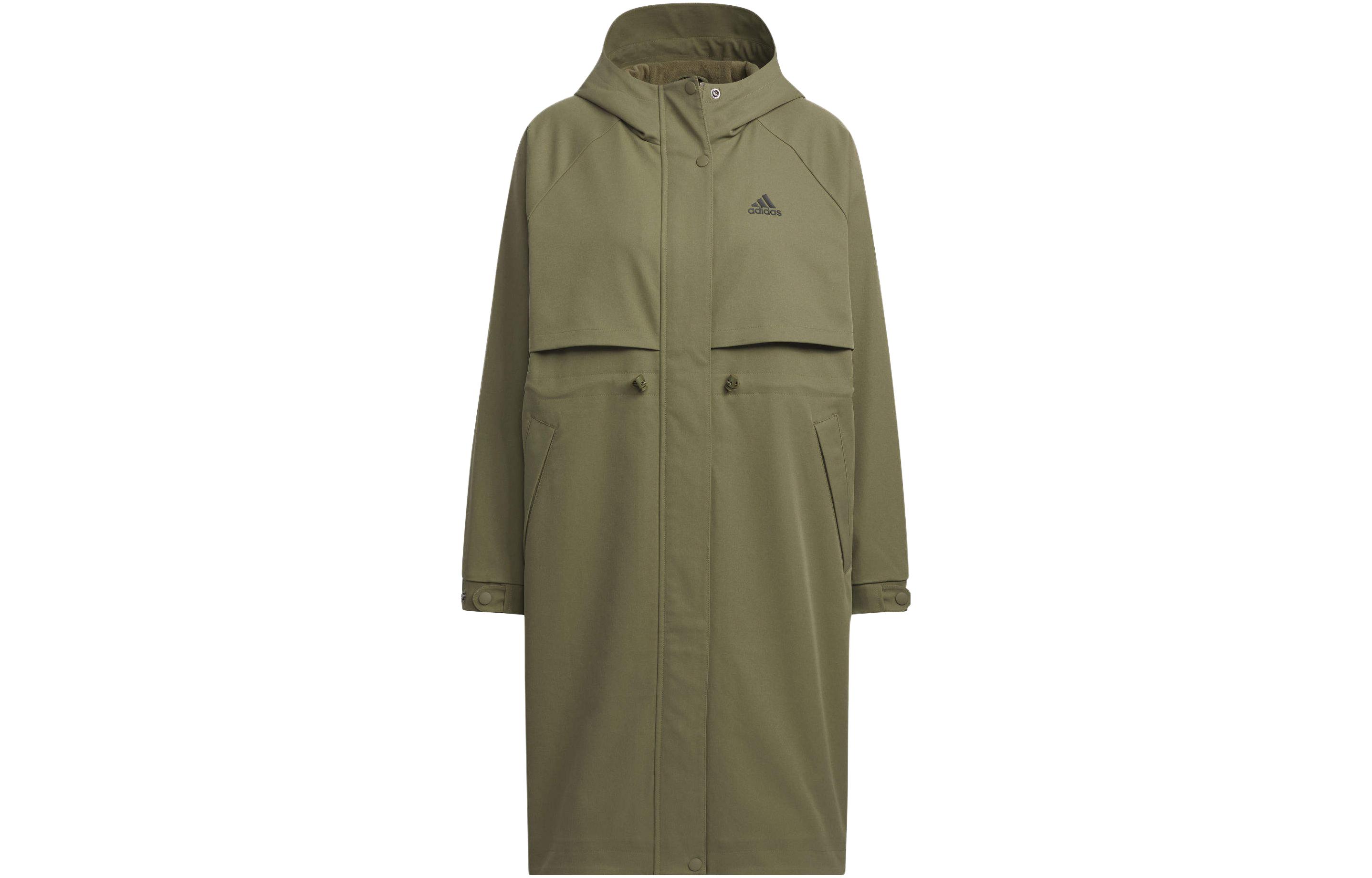 Adidas Sport Performance Trench Coat Women s Green IX6795 L
