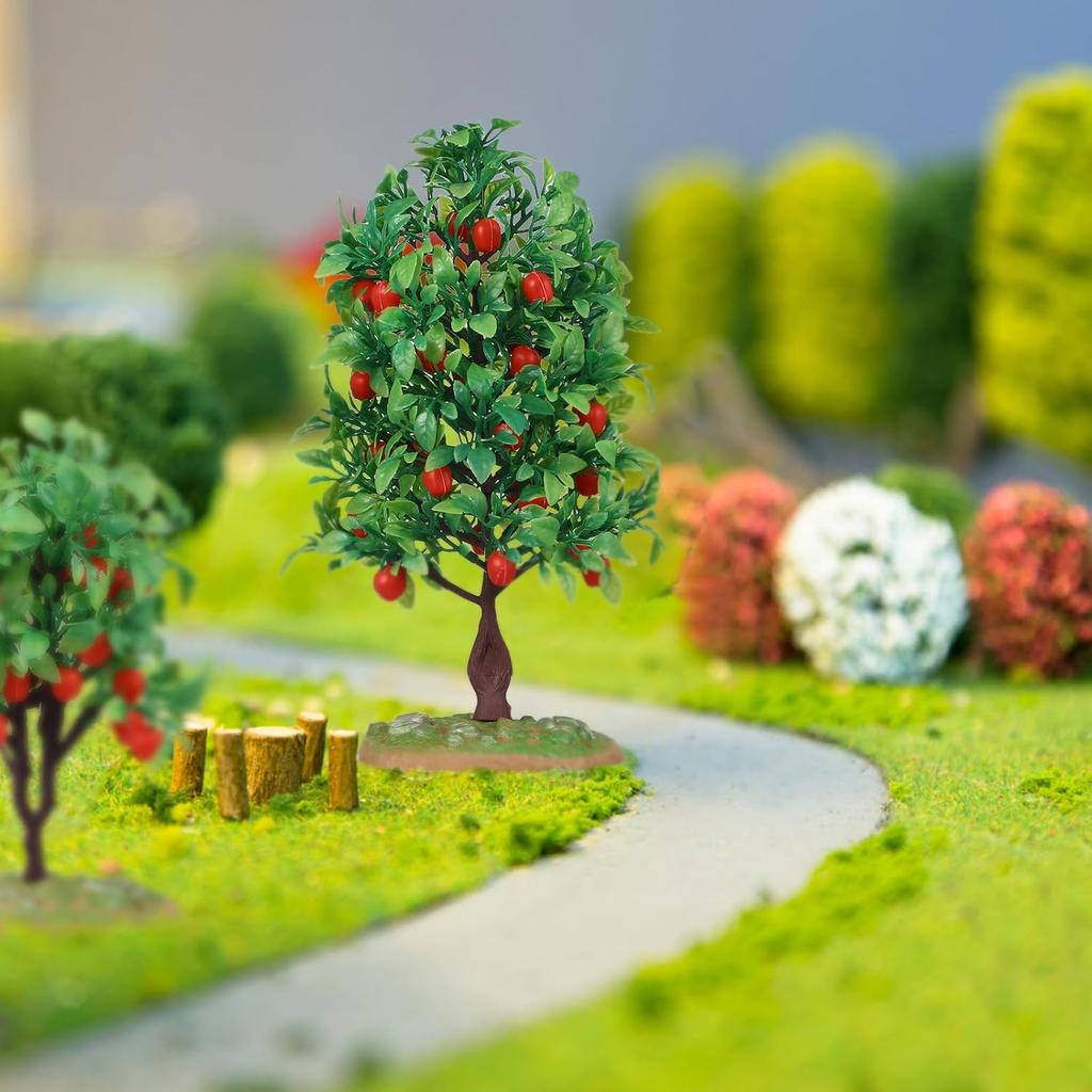 MAGICLULU 2pcs Mini Artificial Apple Trees Realistic Simulation Apple Trees Simulation Fruit Tree Micro Landscape Apple Trees for Landscaping Home