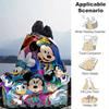 1pc, Mickey and Minnie (6) Home Decor Blanket: A Cozy Flannel Throw for Bedroom, Living Room, Travel, Camping, Car, Beach, Office Naps, Perfect Gift f